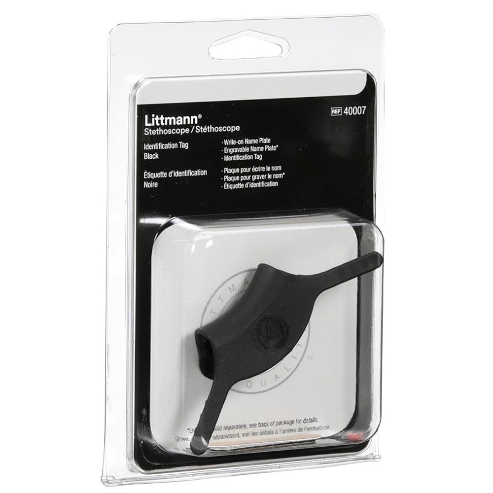 Littmann Black Stethoscope Identification Tag NWT